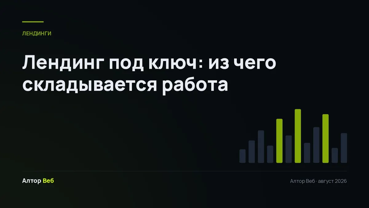 Обложка статьи «Лендинг под ключ: из чего складывается работа»