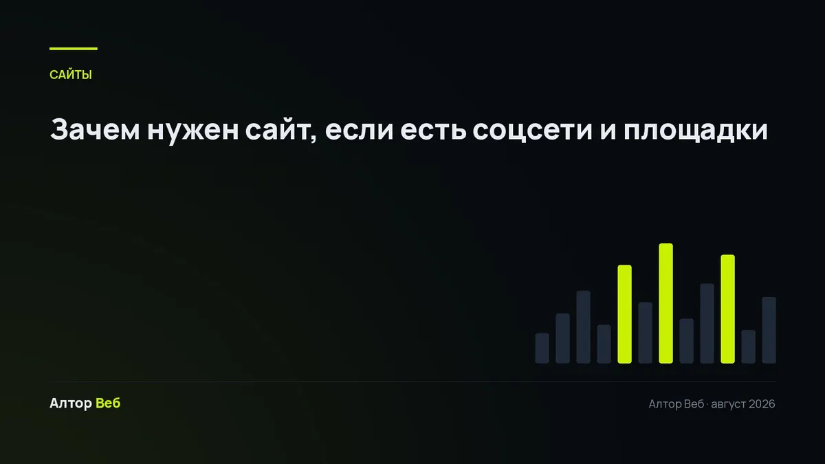 Обложка статьи «Зачем нужен сайт, если есть соцсети и площадки»