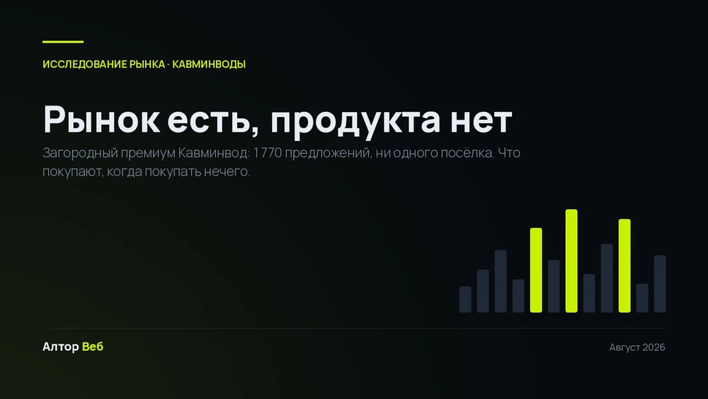 Загородный премиум Кавминвод — исследование Алтор Веб